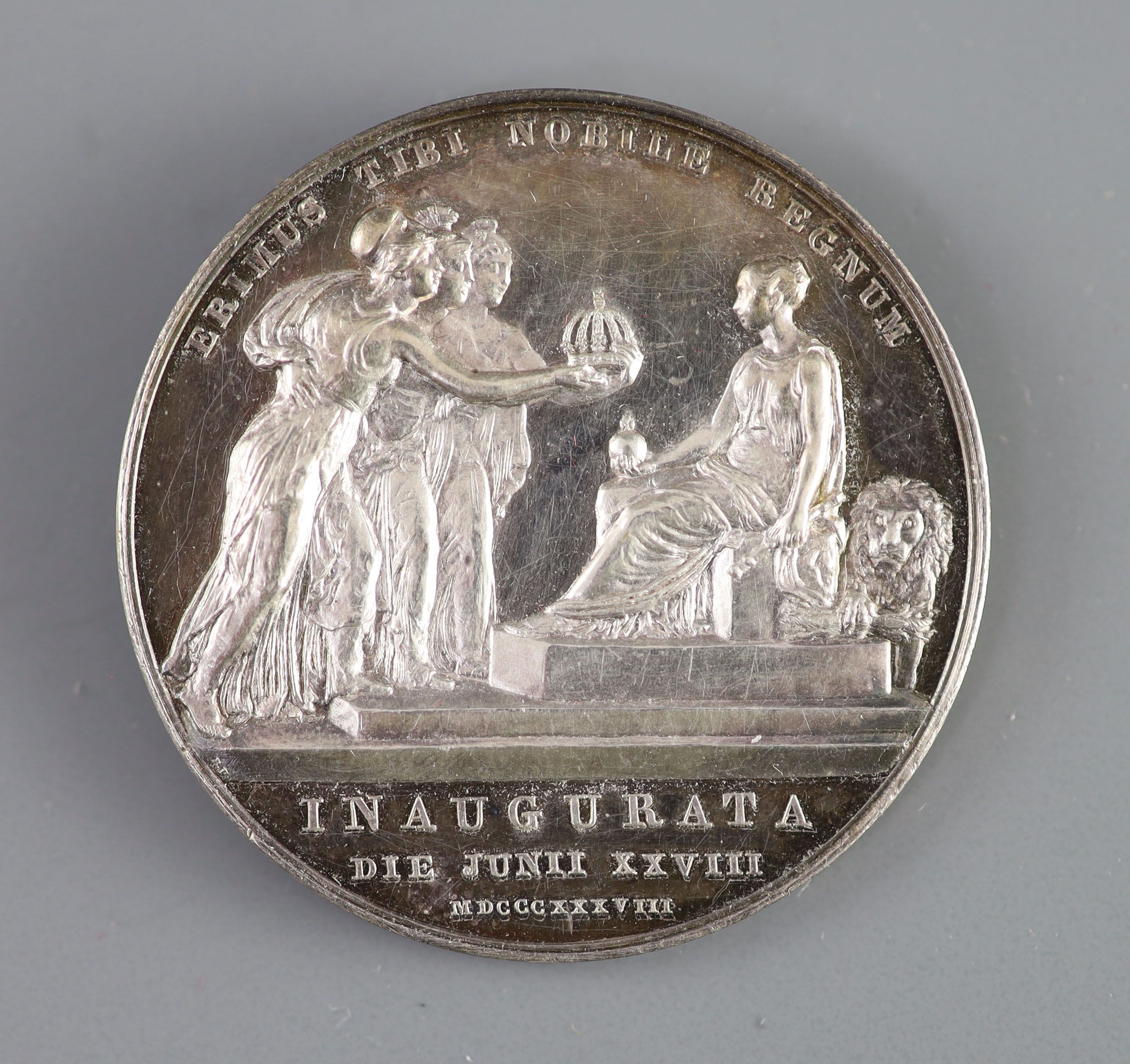 British Medals, Victoria, Coronation 1838, the official silver medal, by Benedetto Pistrucci, 37mm